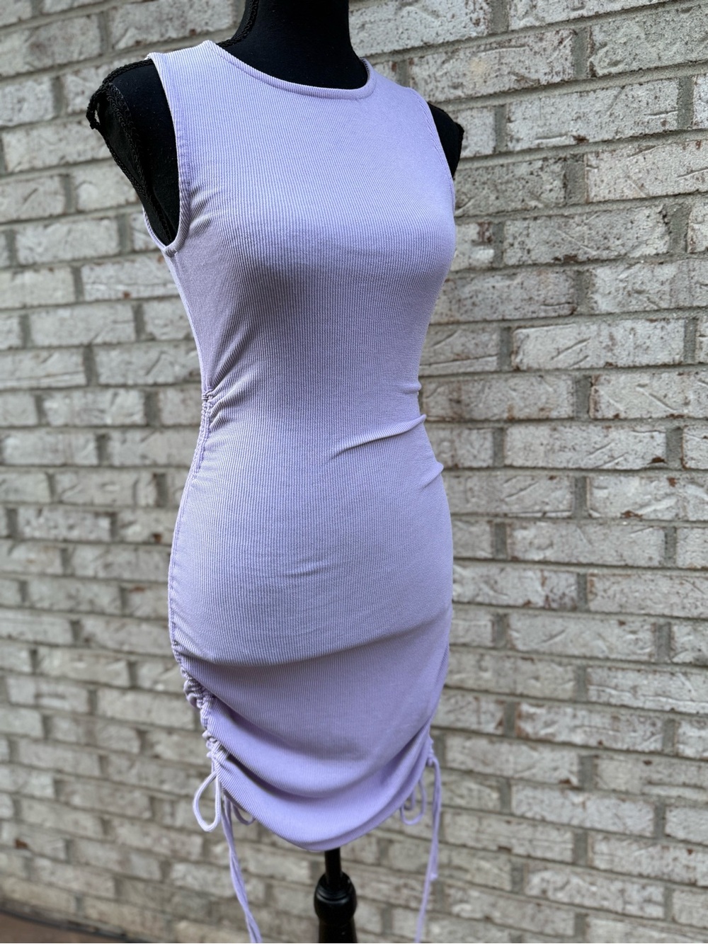 Sleeveless Ruched Bodycon Dress in Lavender size S Honey Bum Dress pre-owned . - Picture 9 of 16